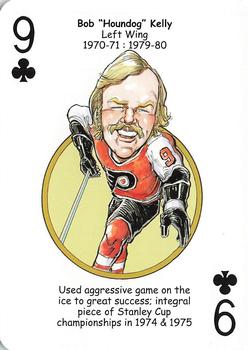 2010 Hero Decks Philadelphia Flyers Hockey Heroes Playing Cards #9♣ Bob Kelly Front