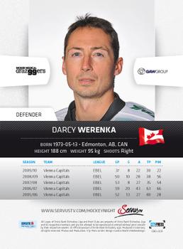 2010-11 Erste Bank Eishockey Liga #9 Darcy Werenka Back