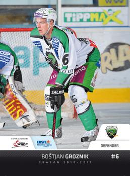 2010-11 Erste Bank Eishockey Liga #84 Bostjan Groznik Front