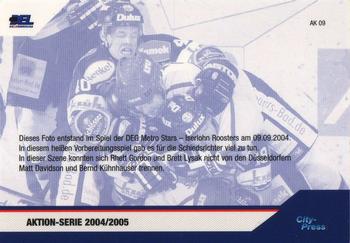 2004-05 Playercards (DEL) - Action Series #AK09 DEG Metro Stars – Iserlohn Roosters Back