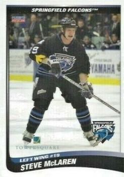 2004-05 Choice Springfield Falcons (AHL) #25 Steve McLaren Front