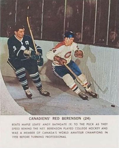 1964-65 Toronto Star Photos #NNO Red Berenson Front
