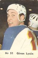 1964 Coralli Hockeystjarnor (Swedish) #51 Goran Lysen Front