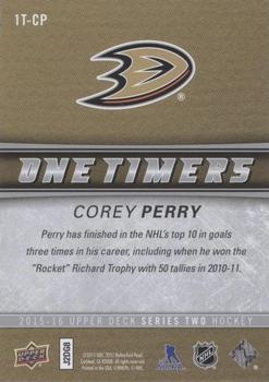 2015-16 Upper Deck - One Timers #1T-CP Corey Perry Back