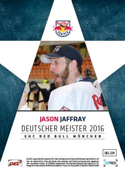 2016-17 German DEL Playercards Basic #DEL-229 Jason Jaﬀray Back