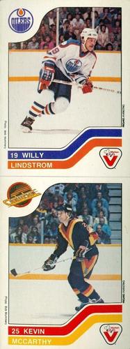 1983-84 Vachon - Uncut Panels #32 / 112 Willy Lindstrom / Kevin McCarthy Front