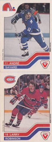 1983-84 Vachon - Uncut Panels #53 / 73 Larry Robinson / Andre Savard Front