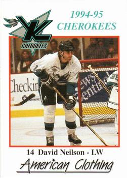 1994-95 American Clothing Knoxville Cherokees (ECHL) #13 David Neilson Front