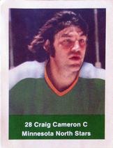 1974-75 NHL Action Stamps Update #NNO Craig Cameron Front