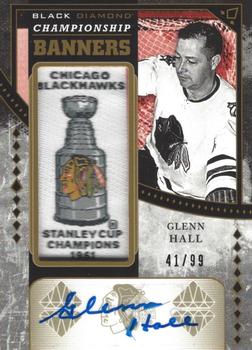 2016-17 Upper Deck Black Diamond - Championship Banners Manufactured Patch - Gold Autograph #CB-GH Glenn Hall Front