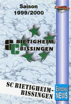 1999-00 Eishockey News 2.Bundesliga Germany #041 Vereinskarte SC Bietigheim-Bissingen Front