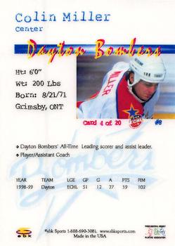 1998-99 SplitSecond Dayton Bombers (ECHL) #NNO Colin Miller Back