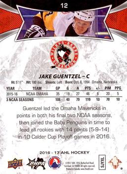 2016-17 Upper Deck AHL #12 Jake Guentzel Back