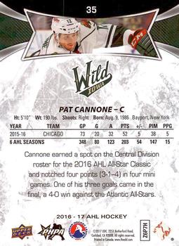 2016-17 Upper Deck AHL #35 Pat Cannone Back