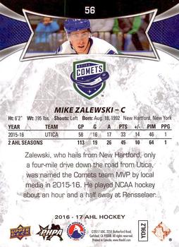 2016-17 Upper Deck AHL #56 Mike Zalewski Back