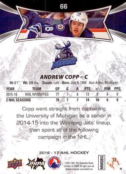 2016-17 Upper Deck AHL #66 Andrew Copp Back