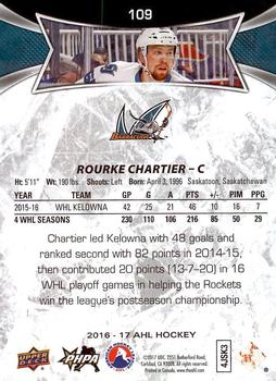 2016-17 Upper Deck AHL #109 Rourke Chartier Back