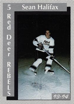 1993-94 Red Deer Rebels (WHL) #NNO Sean Halifax Front
