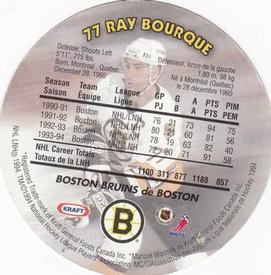 1994-95 Kraft - All Stars Discs #NNO Ray Bourque Back
