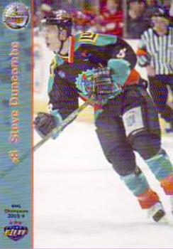 2003-04 Cardtraders Sheffield Steelers (EIHL) #NNO Steve Duncombe Front