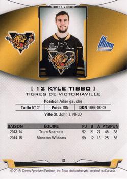 2015-16 Extreme Victoriaville Tigres (QMJHL) #18 Kyle Tibbo Back