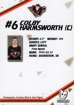 2015-16 Calgary Hitmen (WHL) Booster Club #7 Colby Harmsworth Back