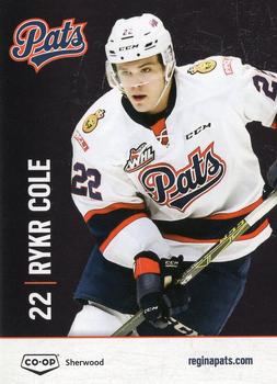 2015-16 Co-op Regina Pats (WHL) #NNO Rykr Cole Front
