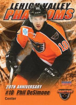 2015-16 Choice Lehigh Valley Phantoms (AHL) #6 Phil DeSimone Front