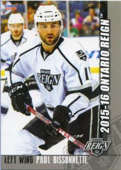 2015-16 Choice Ontario Reign (AHL) #3 Paul Bissonnette Front