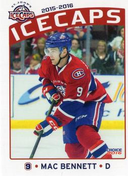 2015-16 Choice St. Johns IceCaps (AHL) #6 Mac Bennett Front