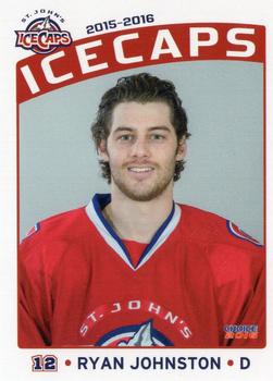 2015-16 Choice St. Johns IceCaps (AHL) #9 Ryan Johnston Front