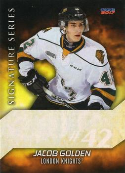 2016-17 Choice London Knights (OHL) Signature Series #7 Jacob Golden Front