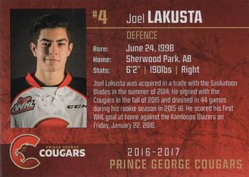 2016-17 Prince George Cougars (WHL) #5 Joel Lakusta Back