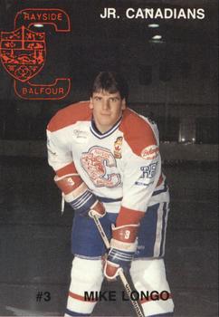 1990-91 Rayside-Balfour Jr. Canadians (NOJHL) #NNO Mike Longo Front