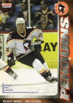 2000-01 Choice Wilkes Barre/Scranton Penguins (AHL) #13 Jim Leger Front