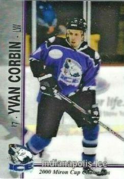 2000-01 Roox Indianapolis Ice (CHL) #5 Yvan Corbin Front