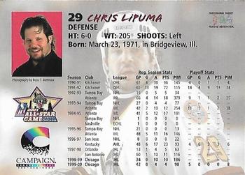 2000-01 Campaign Communications Chicago Wolves (IHL) #NNO Chris LiPuma Back