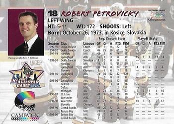2000-01 Campaign Communications Chicago Wolves (IHL) #NNO Robert Petrovicky Back