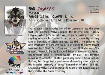 2000-01 Campaign Communications Chicago Wolves (IHL) #NNO Skates Back