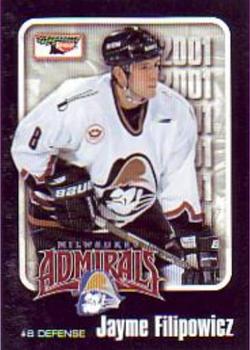 2000-01 Keebler Milwaukee Admirals (IHL) #8 Jayme Filipowicz Front