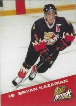 2000-01 Owen Sound Attack (OHL) #NNO Bryan Kazarian Front