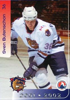 2001-02 Hamilton Bulldogs (AHL) #21 Sven Butenschon Front