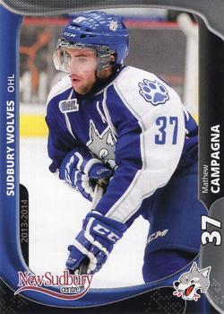 2013-14 Extreme Sudbury Wolves (OHL) #7 Mathew Campagna Front