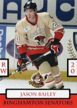 2009-10 Just Sports Photography Binghamton Senators (AHL) #3 Jason Bailey Front