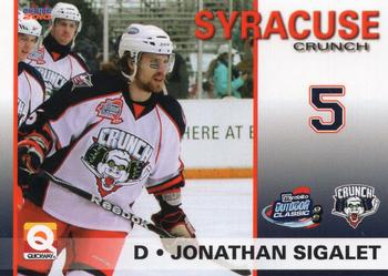 2009-10 Choice Syracuse Crunch (AHL) #3 Jonathan Sigalet Front