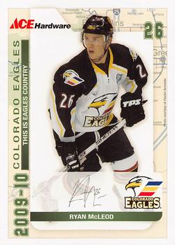 2009-10 ACE Hardware Colorado Eagles (CHL) #11 Ryan McLeod Front