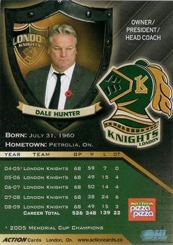 2009-10 Action London Knights (OHL) #22 Dale Hunter Back