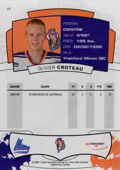 2009-10 Extreme Gatineau Olympiques (QMJHL) #18 Olivier Croteau Back