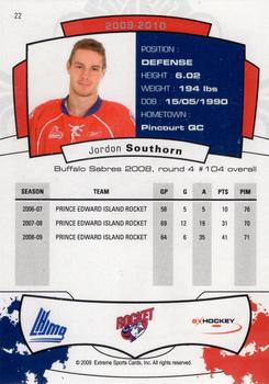 2009-10 Extreme Prince Edward Island Rocket (QMJHL) #22 Jordon Southorn Back