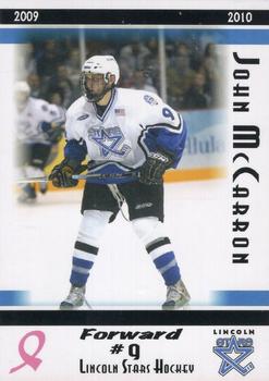 2009-10 Blue Line Booster Club Lincoln Stars (USHL) #8 John McCarron Front